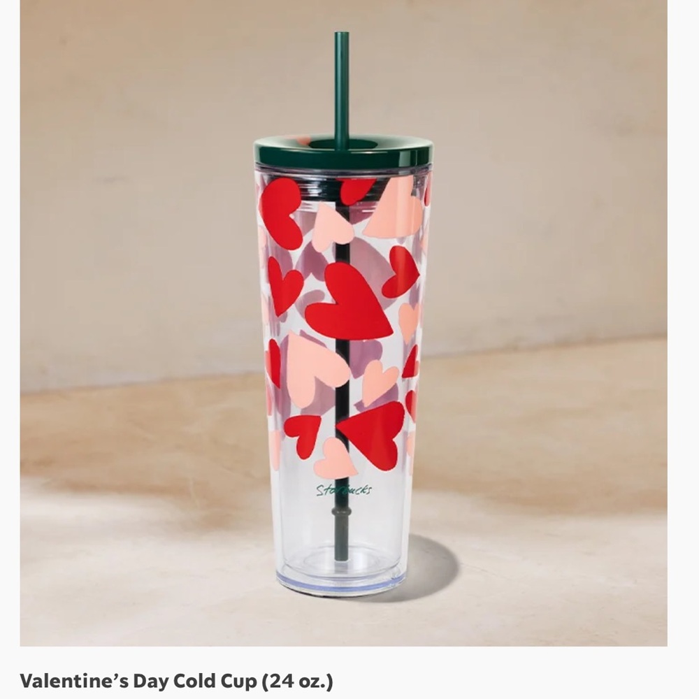 Starbucks 2026 Valentines Day cold cup 24 ounces NWT